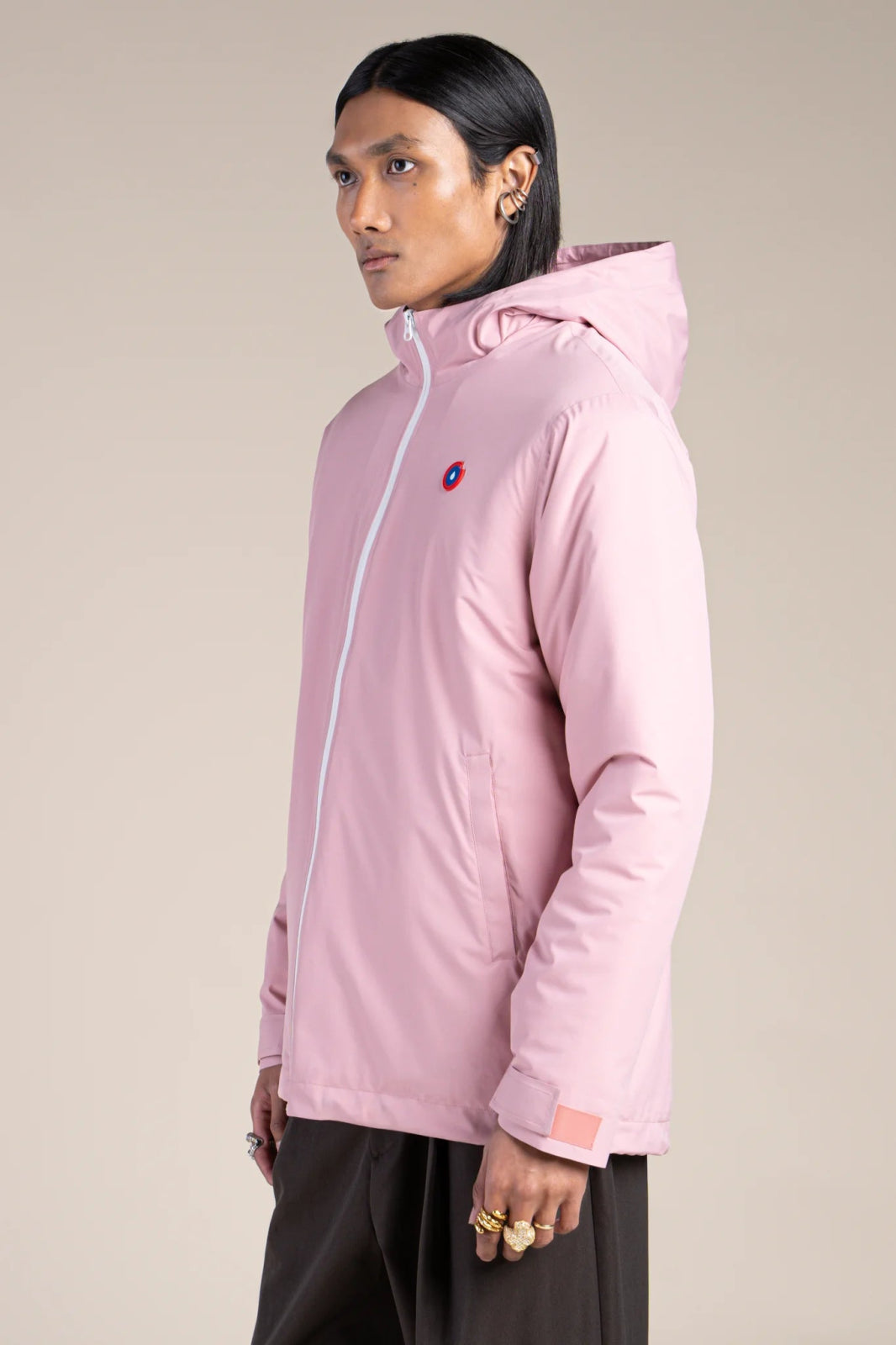 Lazare short waterproof parka with fleece lining #couleur_bonbon