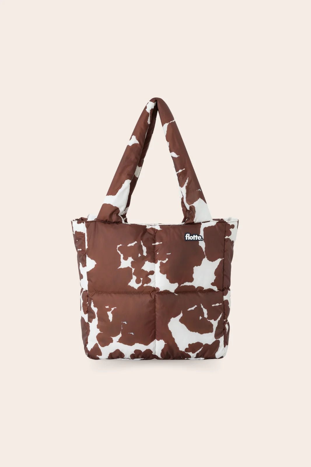 le cabas bag in cow print recycled polyester
