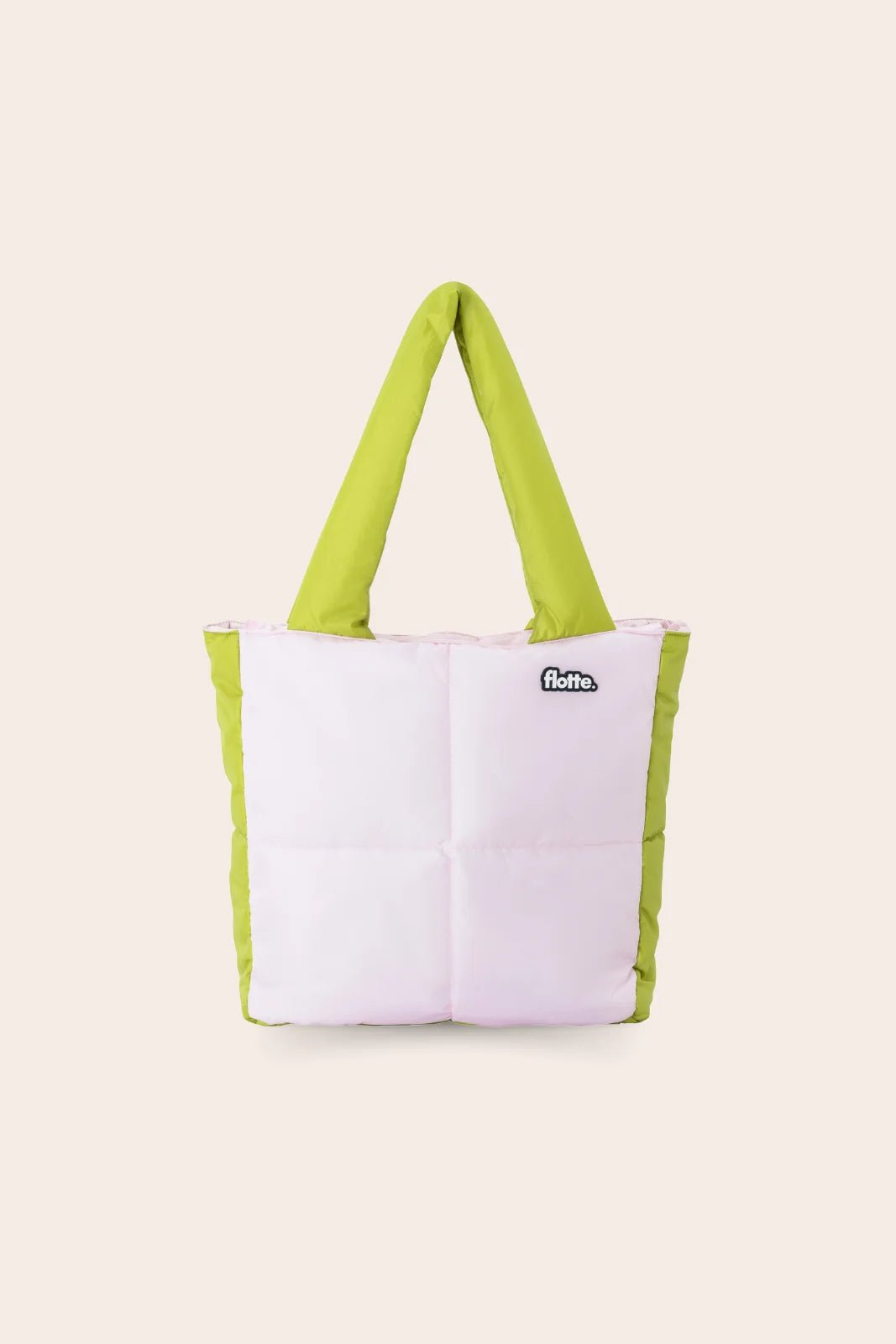 le cabas bag in recycled polyester marshmallow matcha #couleur_marshmallow-matcha