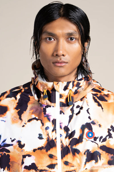 Liberté - Cape de pluie - Modulable windbreaker jacket - Flotte - color iris print flowers #couleur_iris