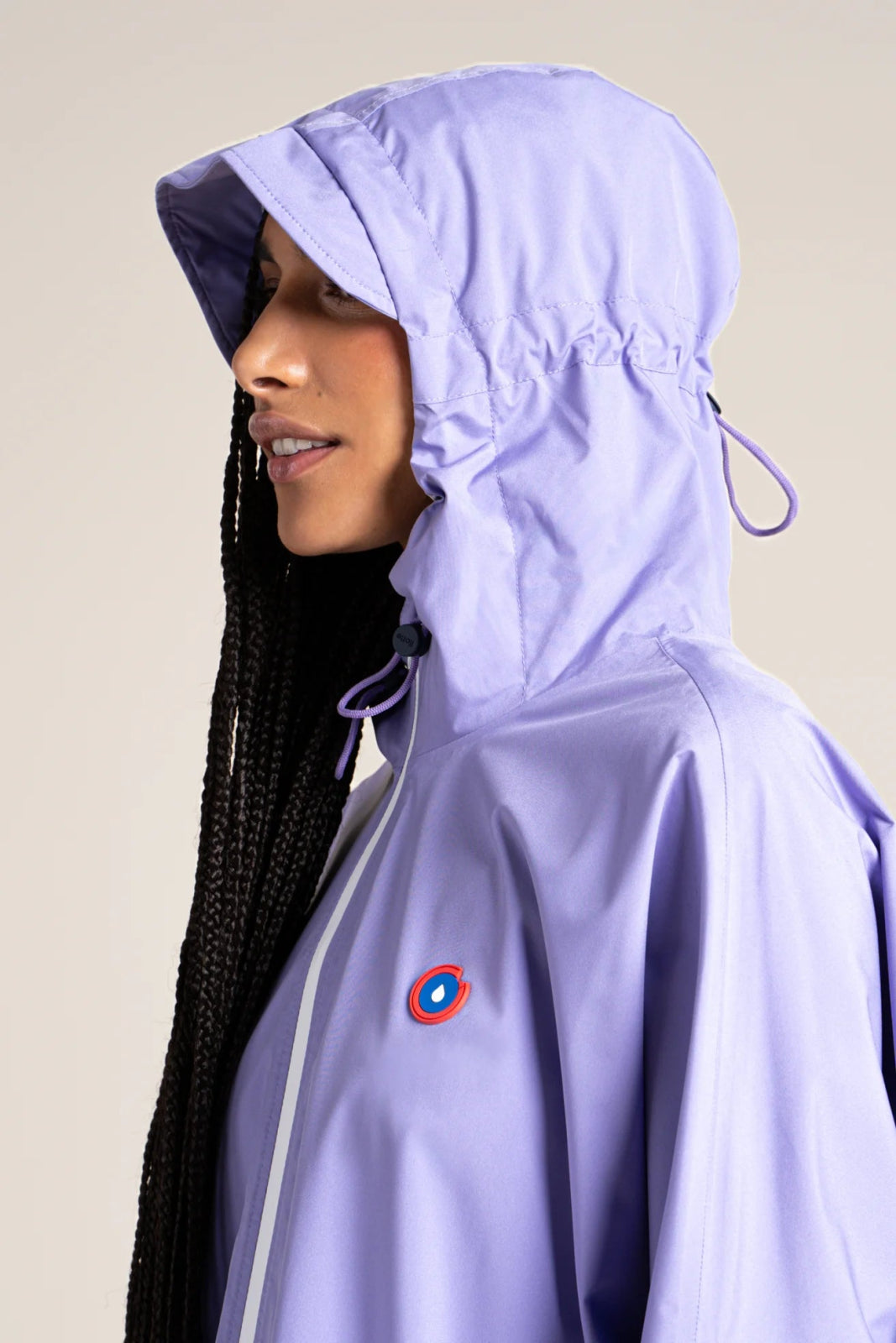 Liberté - Rain cape - Baggable windbreaker jacket - Flotte - couleur parme #couleur_parme