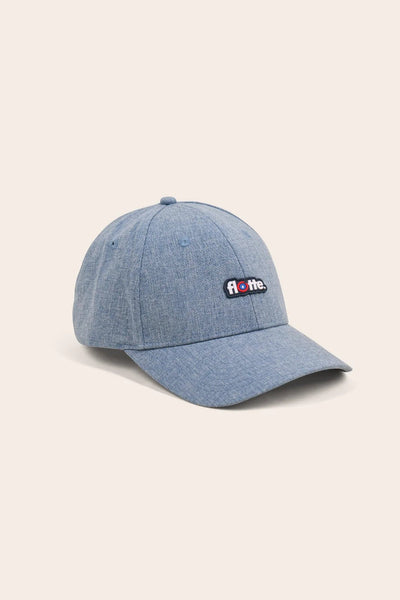 Water-repellent, eco-responsible and colorful cap - Luxembourg - blue jean printed color #couleur_blue-jean