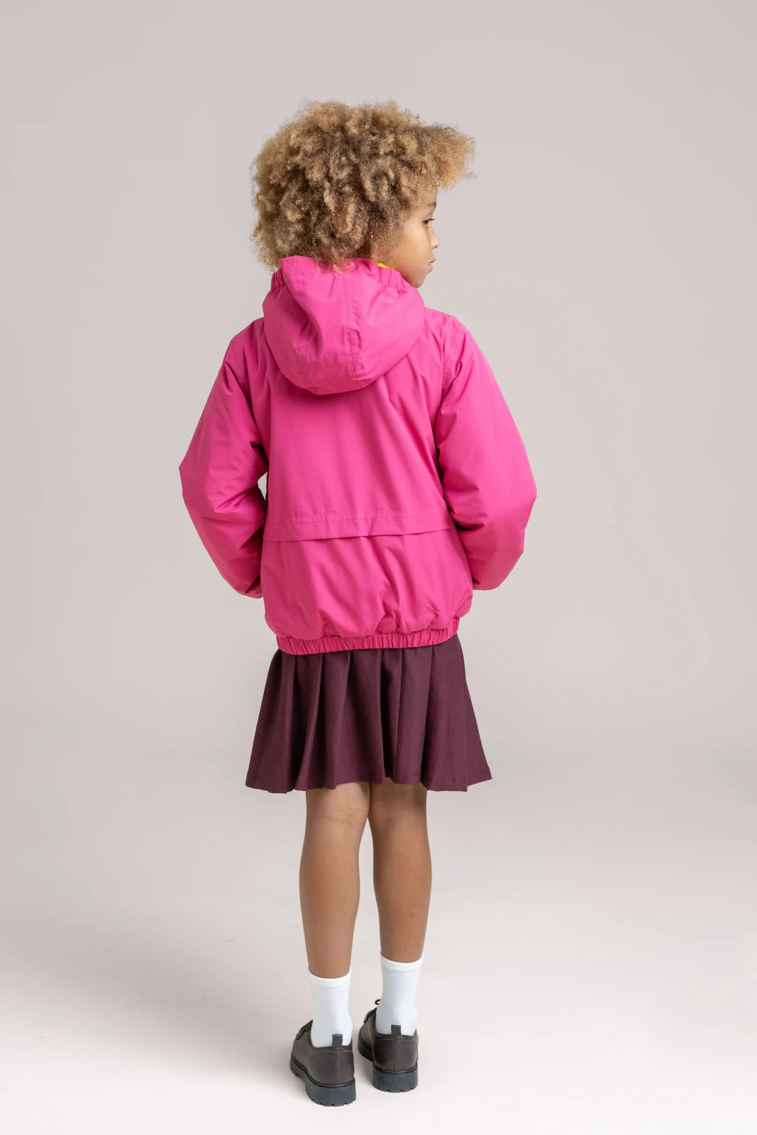 Magenta - Short fleece-lined parka - Children - Flotte #couleur_fuschia