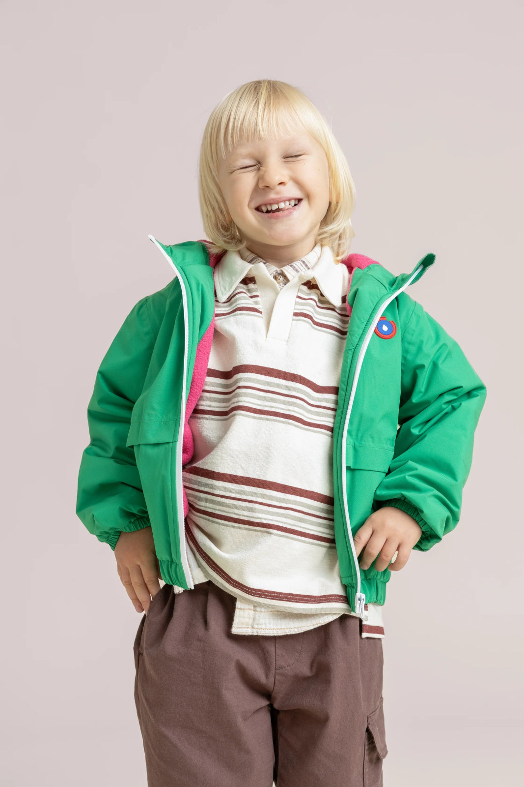 Magenta - Short fleece-lined parka - Child - Flotte 