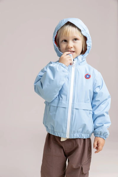 Magenta - Short fleece-lined parka - Children - Flotte #couleur_ciel