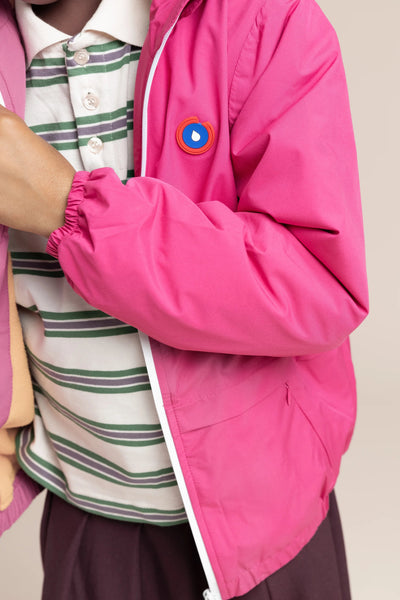 Magenta - Short fleece-lined parka - Children - Flotte #couleur_fuschia