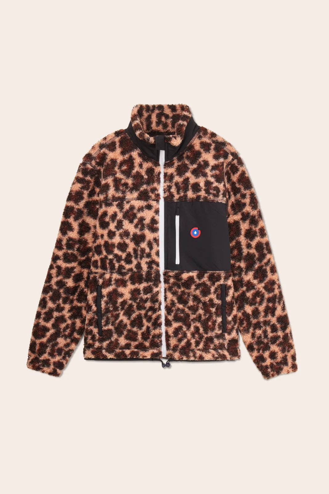 Leopard-colored fleece jacket/Black #couleur_new-leopard-Black