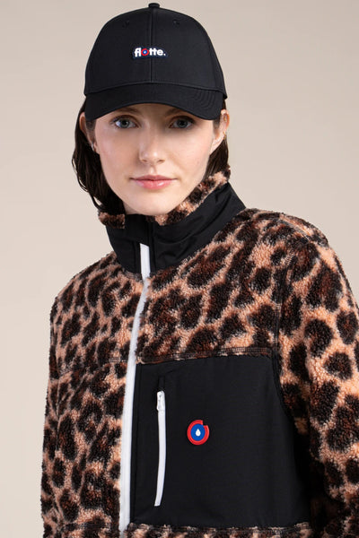 Leopard-colored fleece jacket/Black #couleur_new-leopard-Black