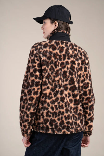 Leopard-colored fleece jacket/Black #couleur_new-leopard-Black