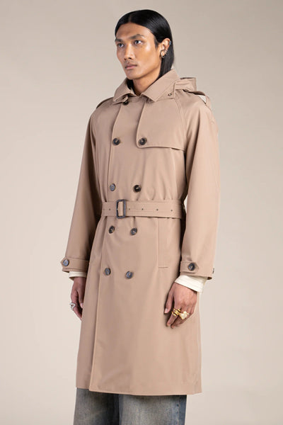 Montaigne - Waterproof trench coat - Flotte #couleur_sahara