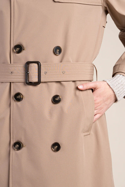 Montaigne - Waterproof trench coat - Flotte #couleur_sahara