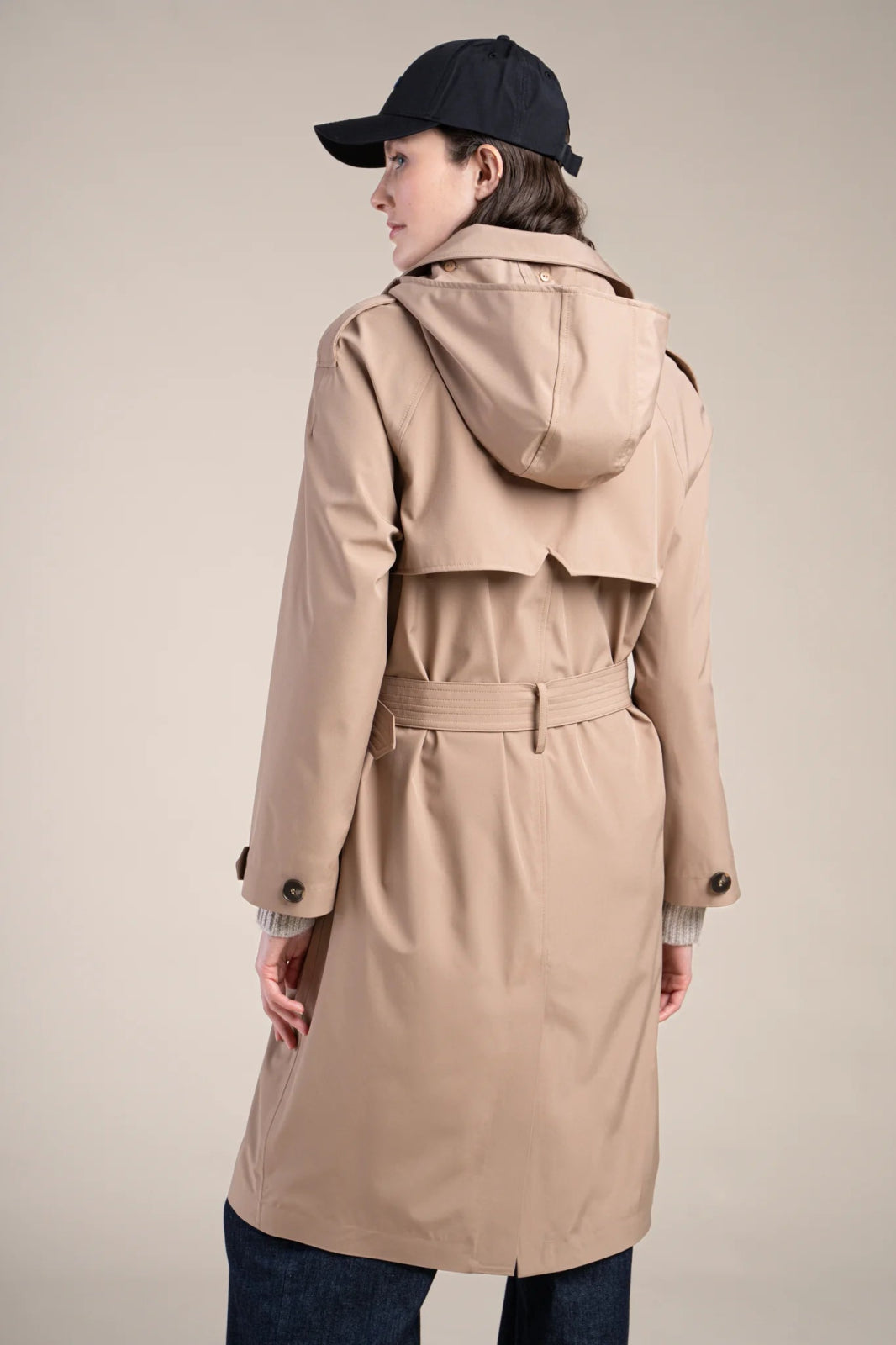 Montaigne - Waterproof trench coat - Flotte #couleur_sahara