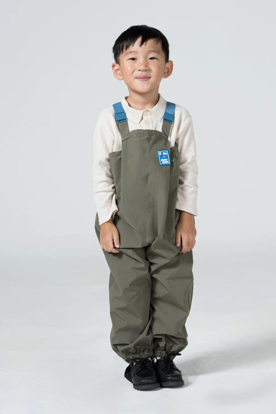 Children's waterproof adventure pants - Flotte x Emoi Emoi #couleur_kaki