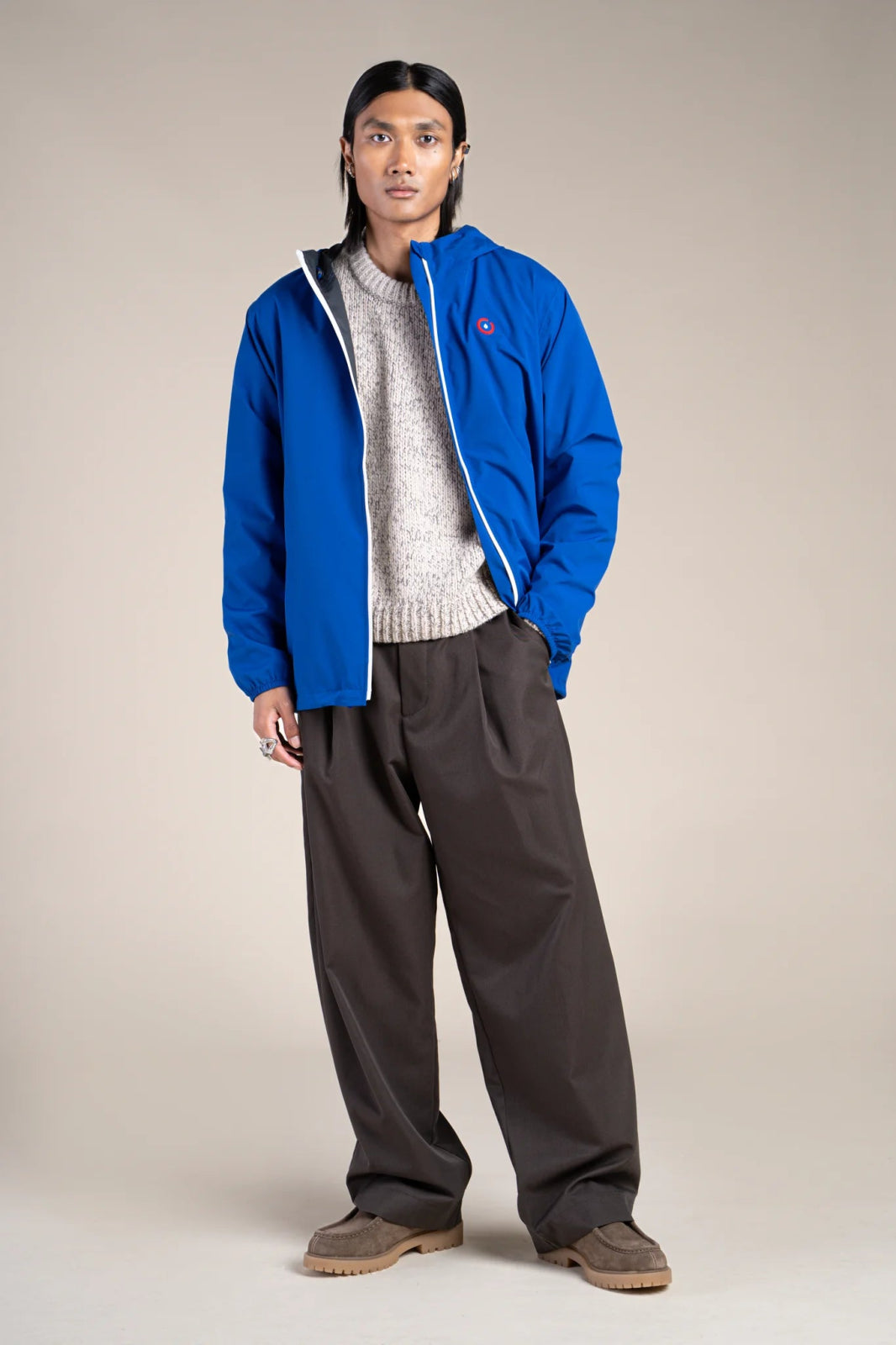 Passy - Raincoat Windbreaker Short - Flotte #couleur_bleu-roi