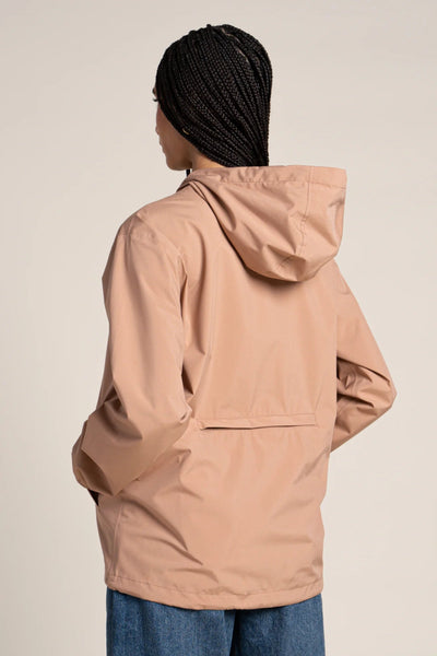 Passy - Raincoat Windbreaker Short - color cinnamon Flotte #couleur_cannelle