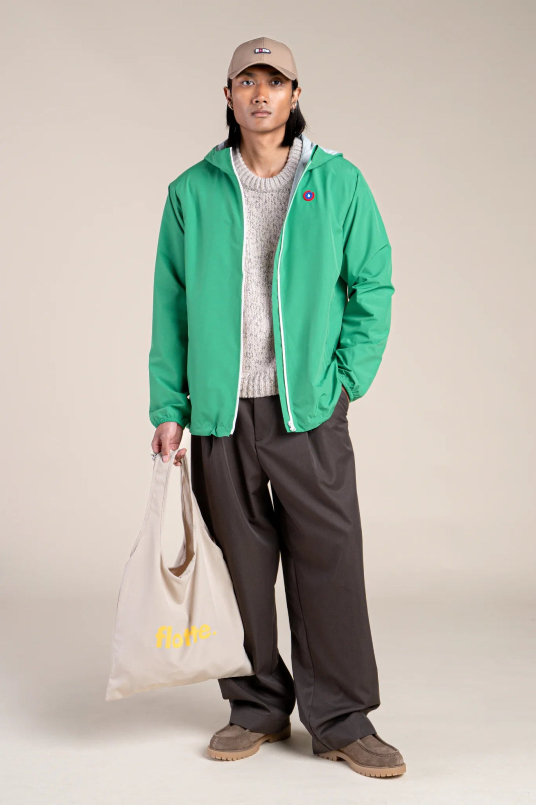 Passy - Raincoat Windbreaker Short - Flotte #couleur_cactus