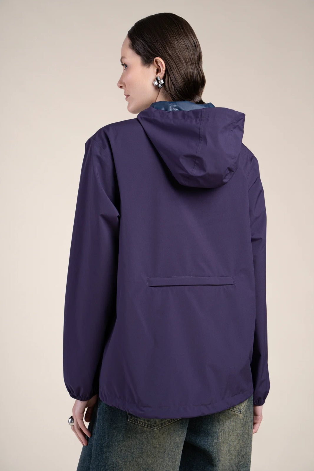 Passy - Raincoat Windbreaker Short - Flotte #couleur_aubergine