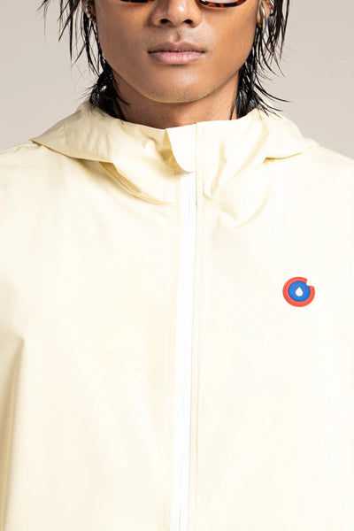 Passy - Raincoat Windbreaker Short - Flotte color butter pale yellow #couleur_butter