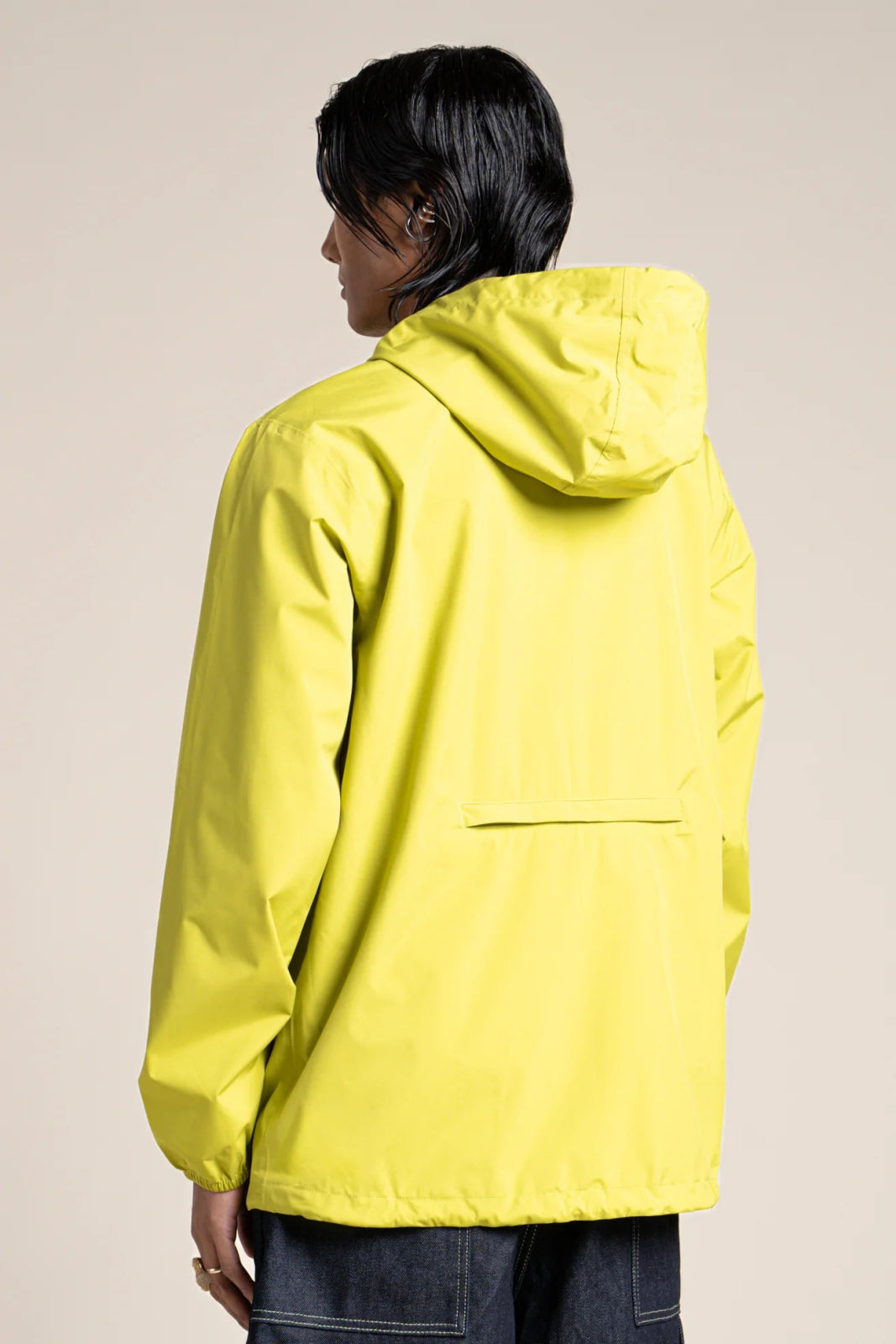 Passy - Short windbreaker raincoat - Flotte matcha green color #couleur_matcha