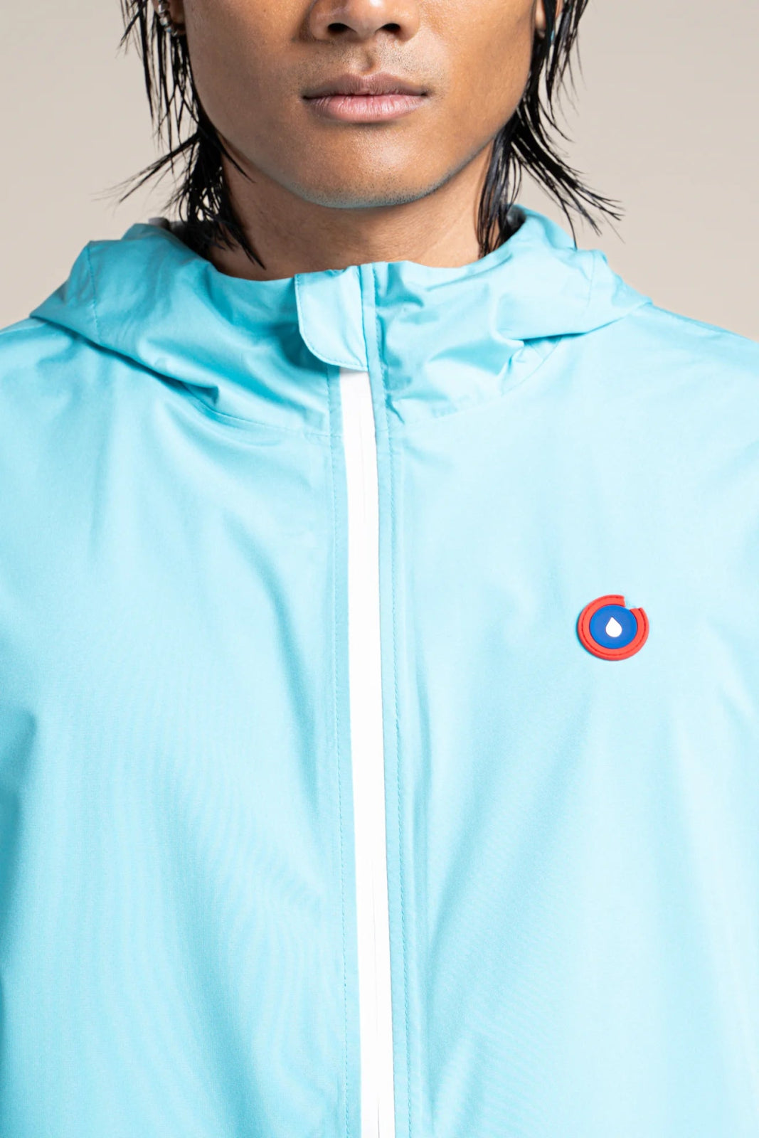 Passy - Raincoat Windbreaker Short - Flotte color turquoise blue #couleur_turquoise