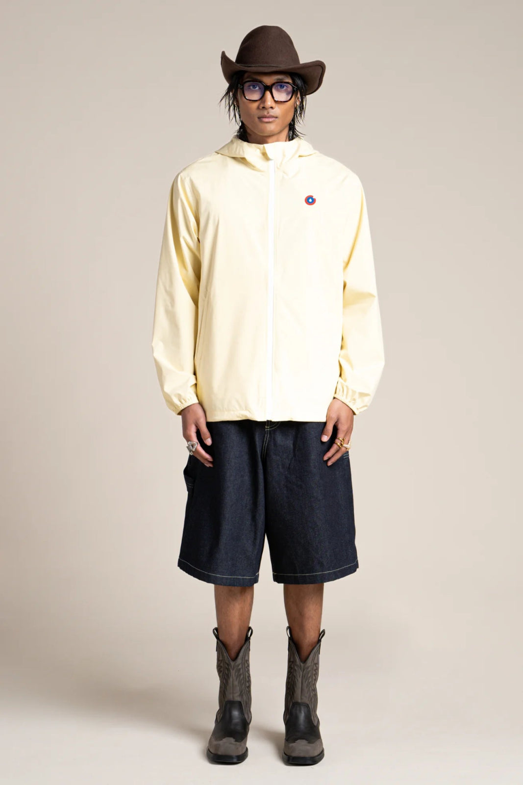 Passy - Raincoat Windbreaker Short - Flotte color butter pale yellow #couleur_butter