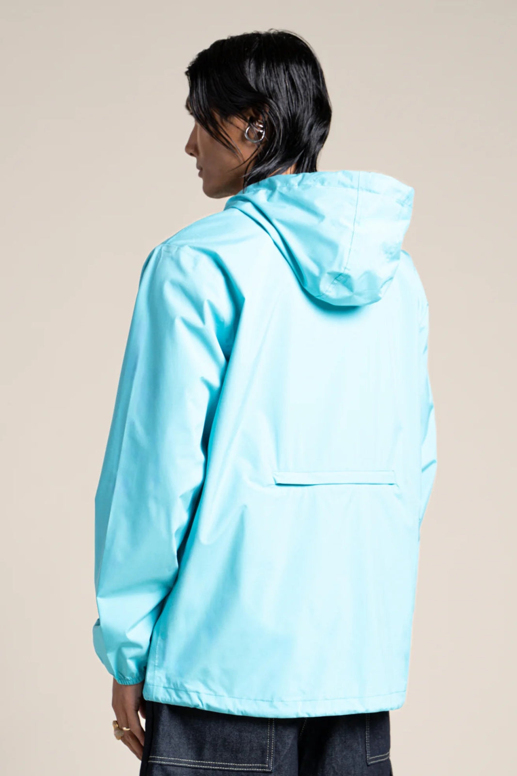 Passy - Raincoat Windbreaker Short - Flotte color turquoise blue #couleur_turquoise