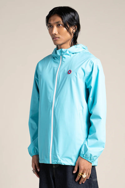 Passy - Raincoat Windbreaker Short - Flotte color turquoise blue #couleur_turquoise