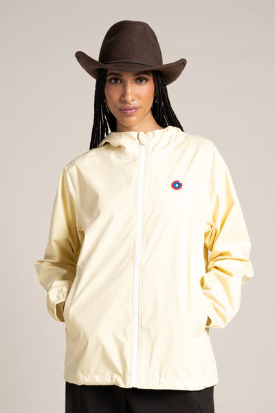 Passy - Raincoat Windbreaker Short - Flotte color butter pale yellow #couleur_butter