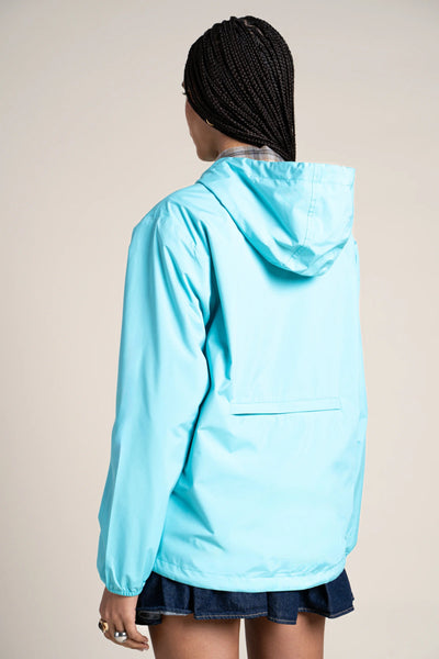 Passy - Raincoat Windbreaker Short - Flotte color turquoise blue #couleur_turquoise