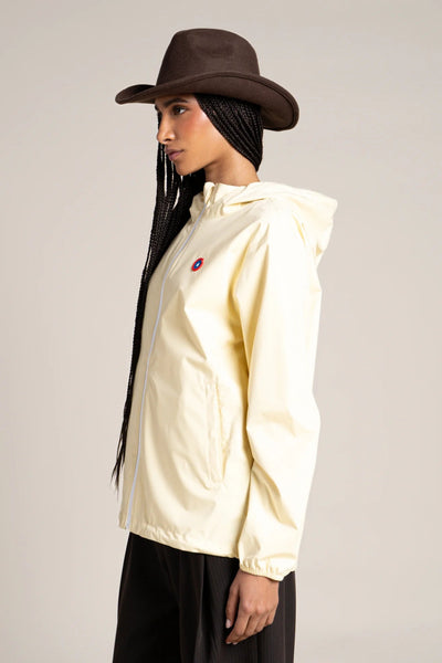 Passy - Raincoat Windbreaker Short - Flotte color butter pale yellow #couleur_butter