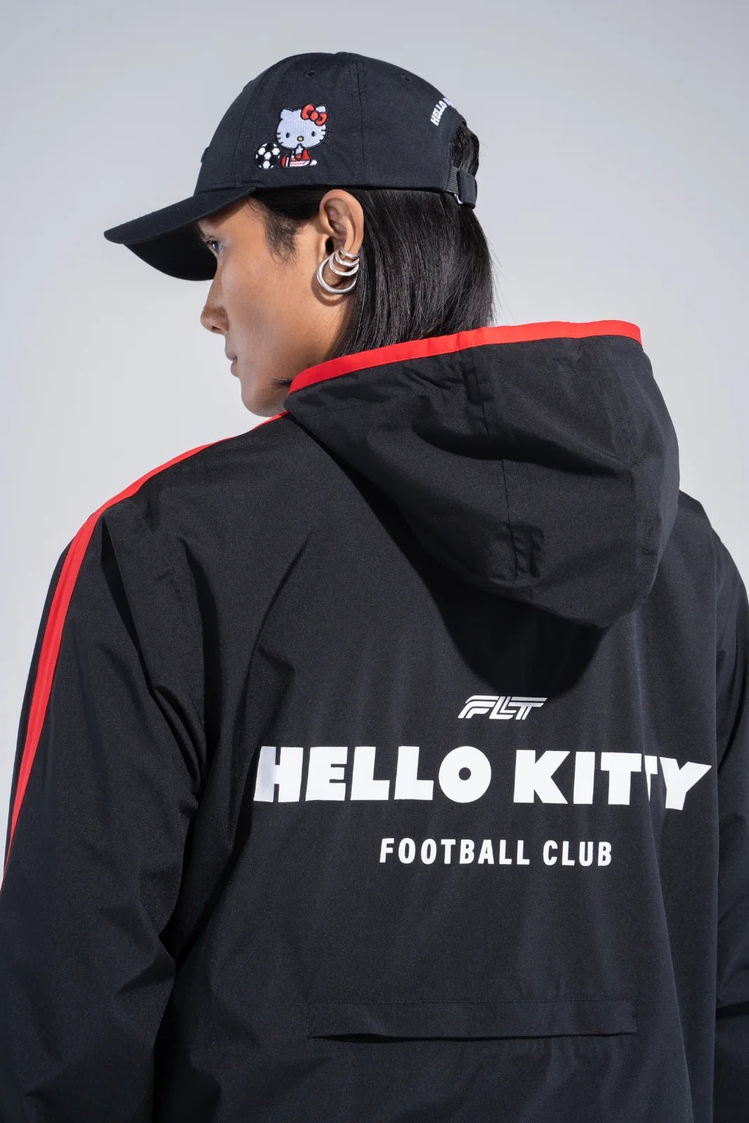 Passy - Waterproof Short Windbreaker Jacket - Flotte x Hello Kitty #couleur_ombre-rouge