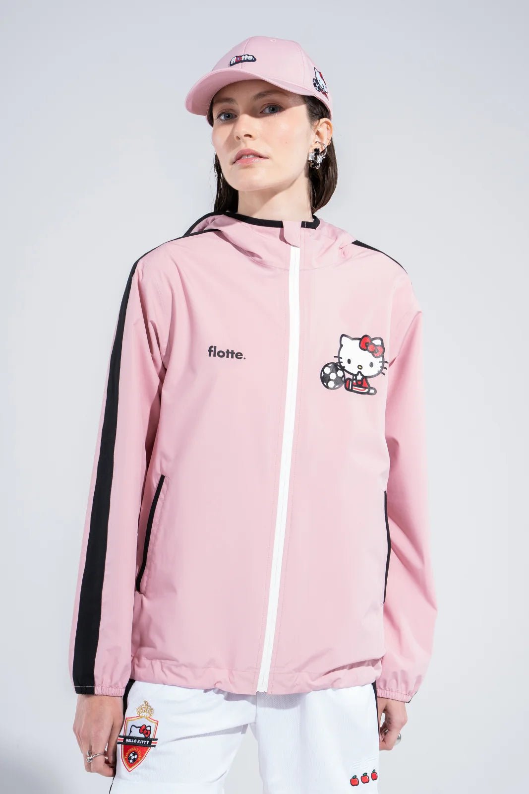 Passy - Waterproof Short Windbreaker Jacket - Flotte x Hello Kitty #couleur_bonbon