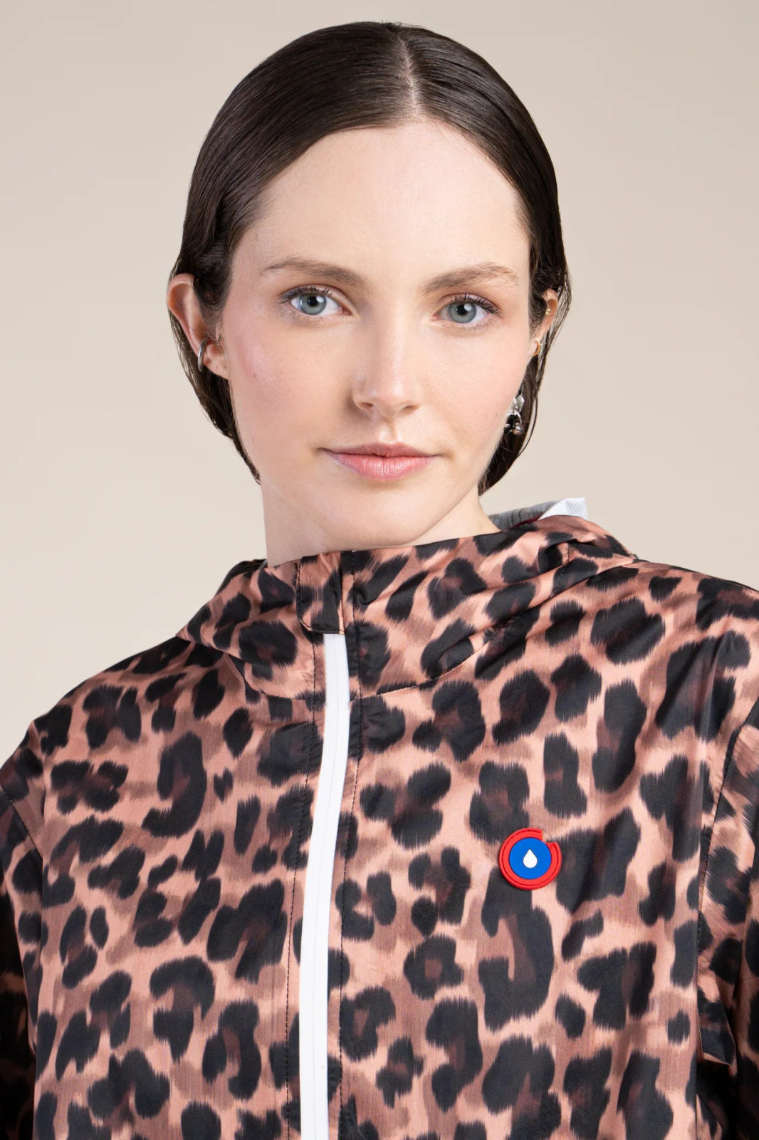 Passy - Raincoat Windbreaker Short - Flotte #couleur_new-leopard