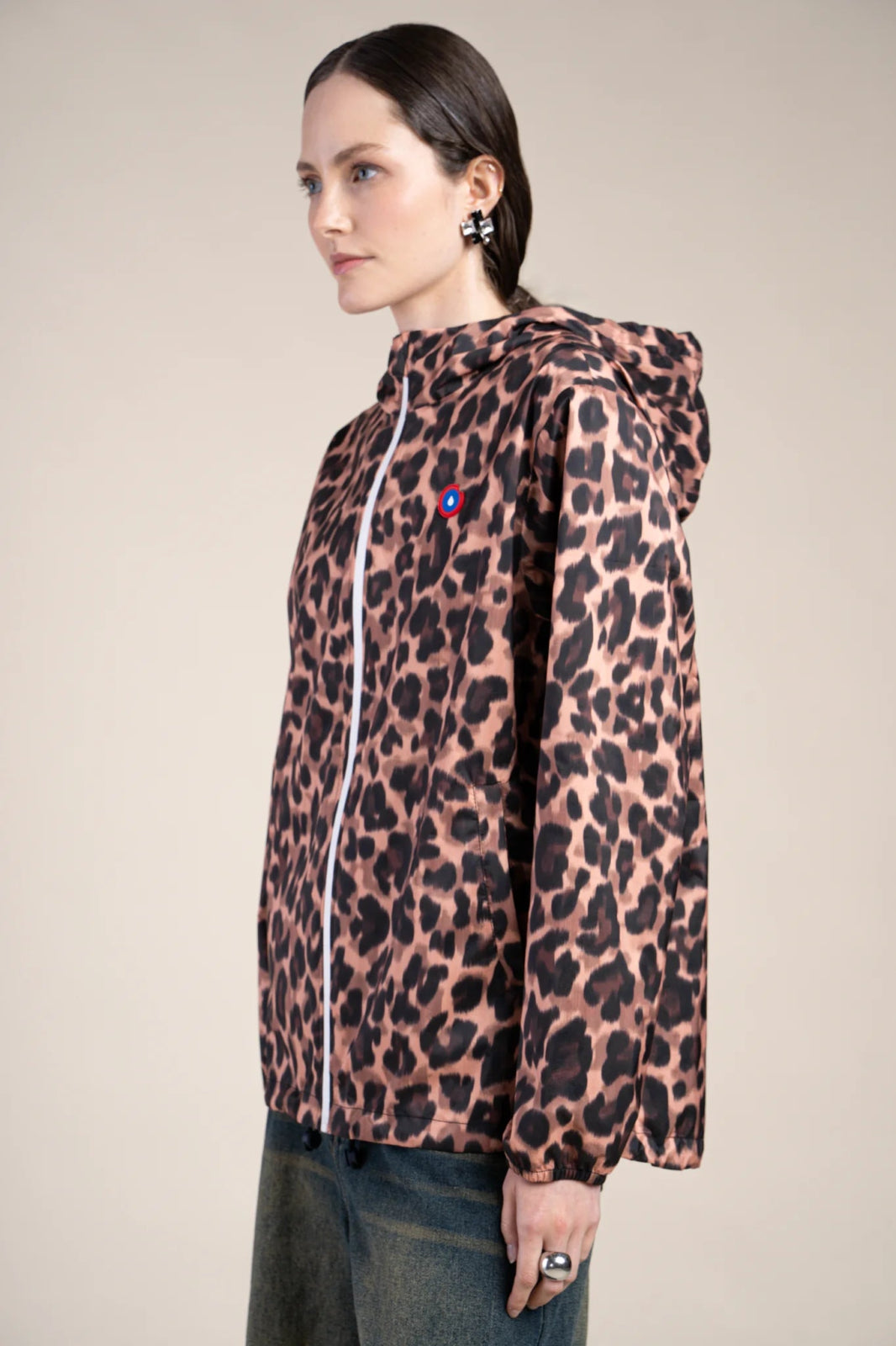 Passy - Raincoat Windbreaker Short - Flotte #couleur_new-leopard