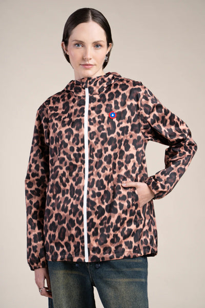 Passy - Raincoat Windbreaker Short - Flotte #couleur_new-leopard