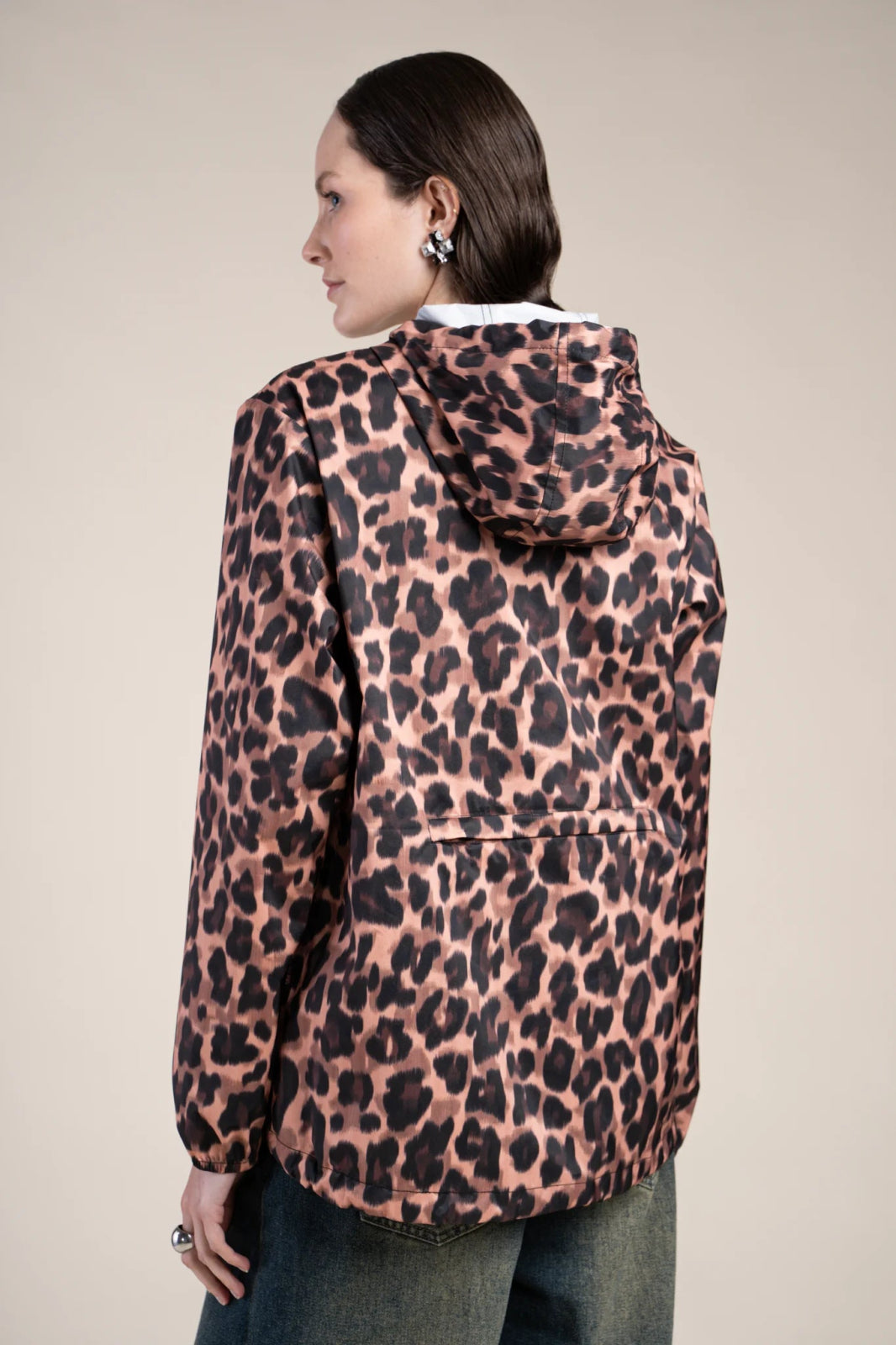 Passy - Raincoat Windbreaker Short - Flotte #couleur_new-leopard