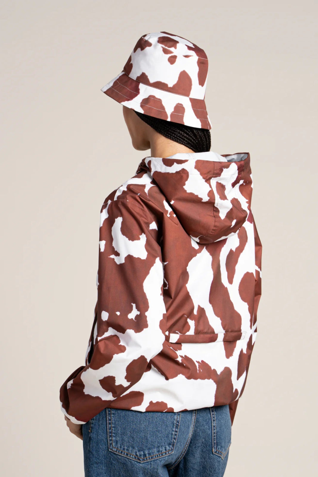 Passy - Raincoat Windbreaker Short - Flotte cow print color #couleur_cow