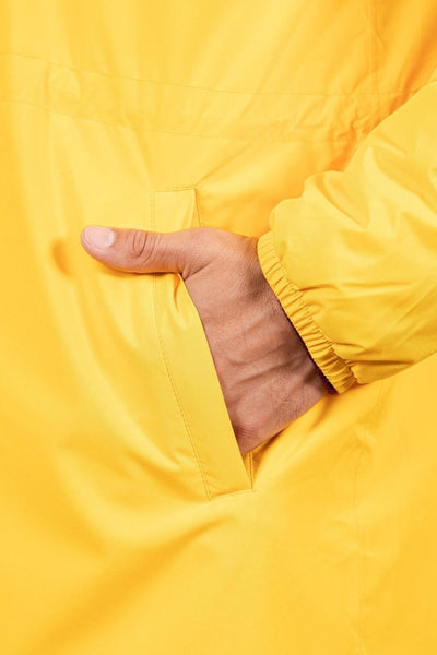 Waterproof and lined long jacket citron #couleur_citron