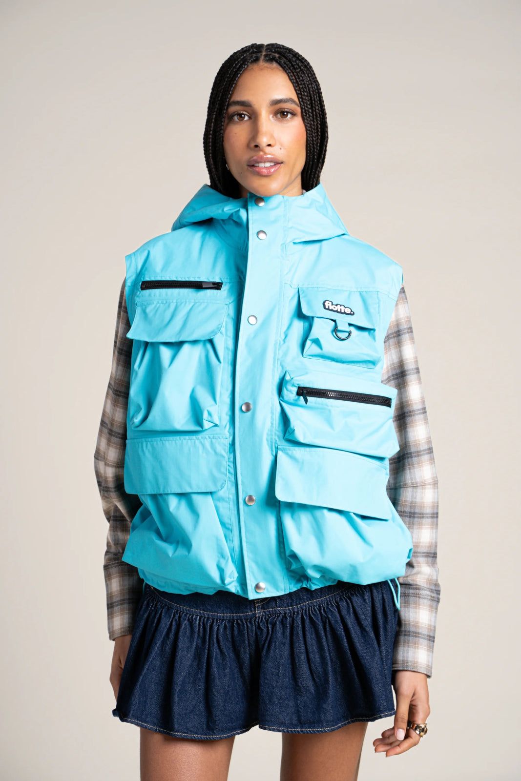 Saint Cyr - multi-pocket jacket - Flotte couleur turquoise #couleur_turquoise