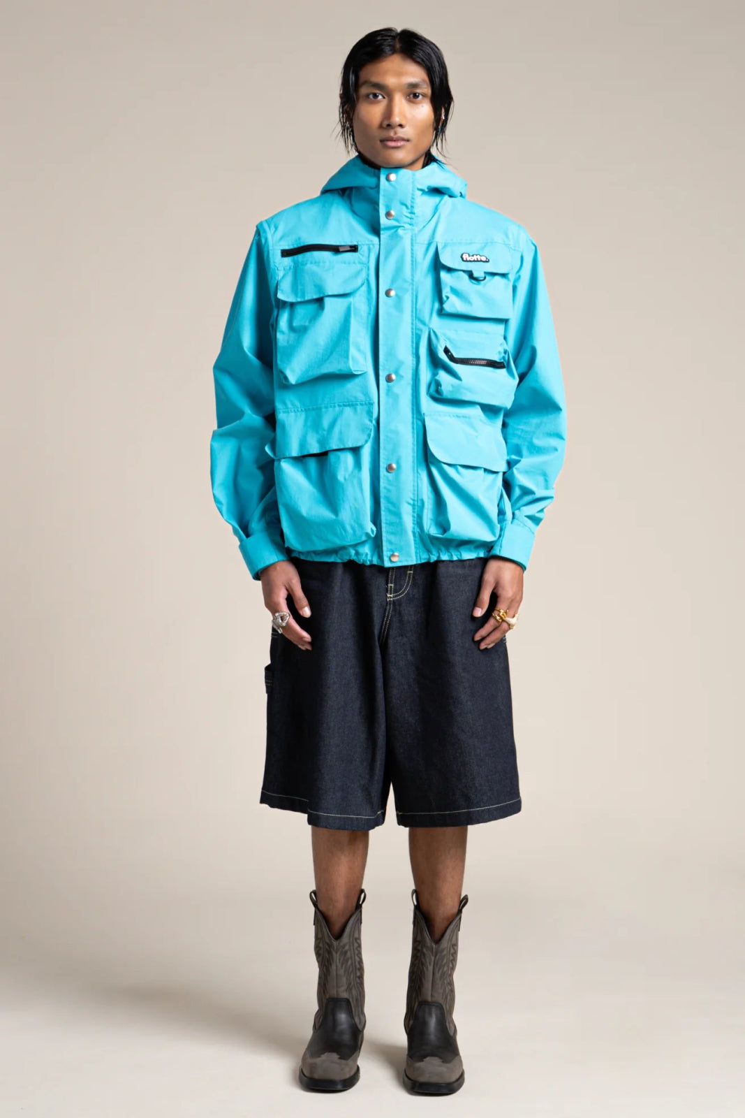 Saint Cyr - multi-pocket jacket - Flotte couleur turquoise #couleur_turquoise