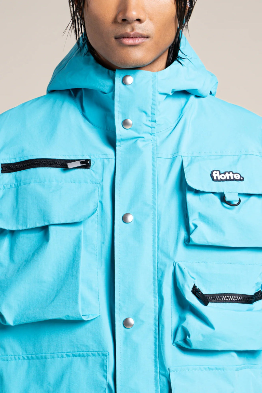 Saint Cyr - multi-pocket jacket - Flotte couleur turquoise #couleur_turquoise