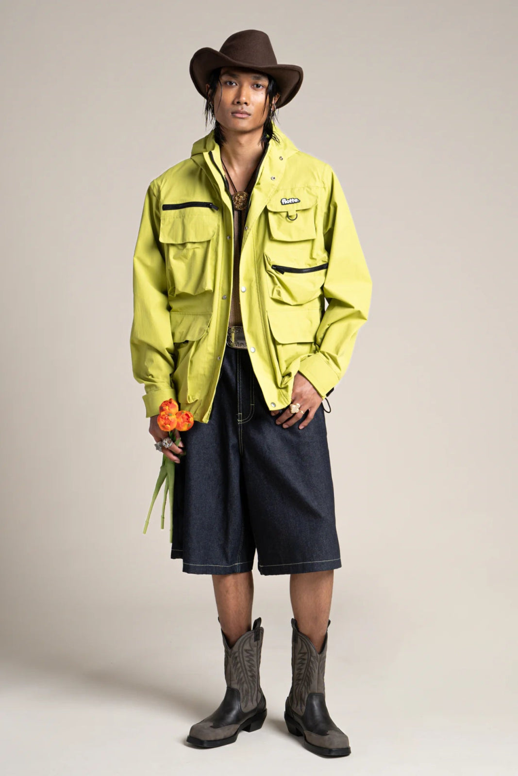 Saint Cyr - multi-pocket jacket - Flotte matcha color 