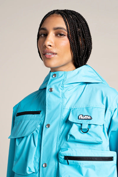 Saint Cyr - multi-pocket jacket - Flotte couleur turquoise #couleur_turquoise