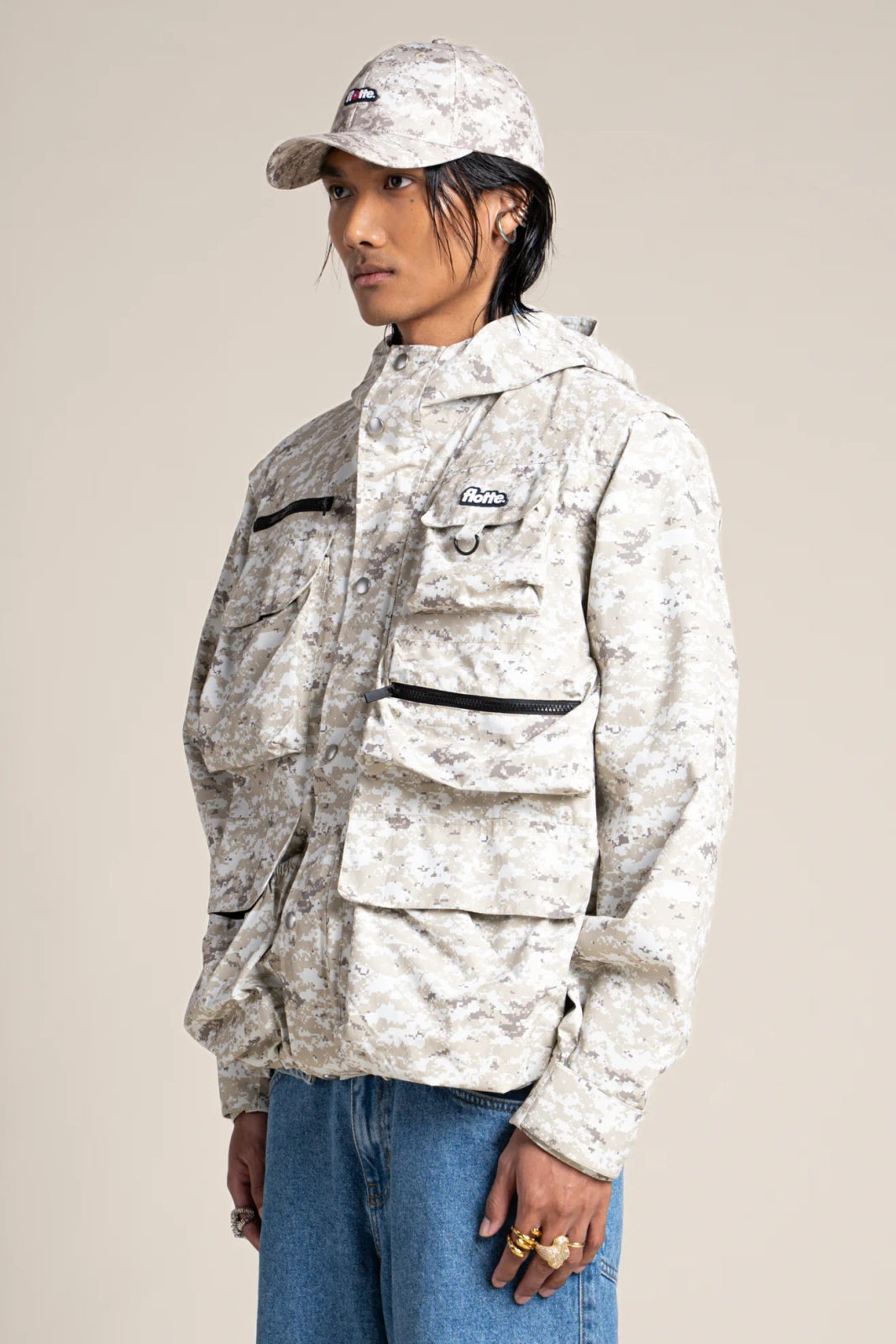 Saint Cyr - multi-pocket jacket - Flotte pixel-camo color print #couleur_pixel-camo