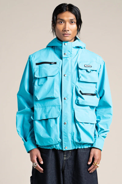 Saint Cyr - multi-pocket jacket - Flotte couleur turquoise #couleur_turquoise