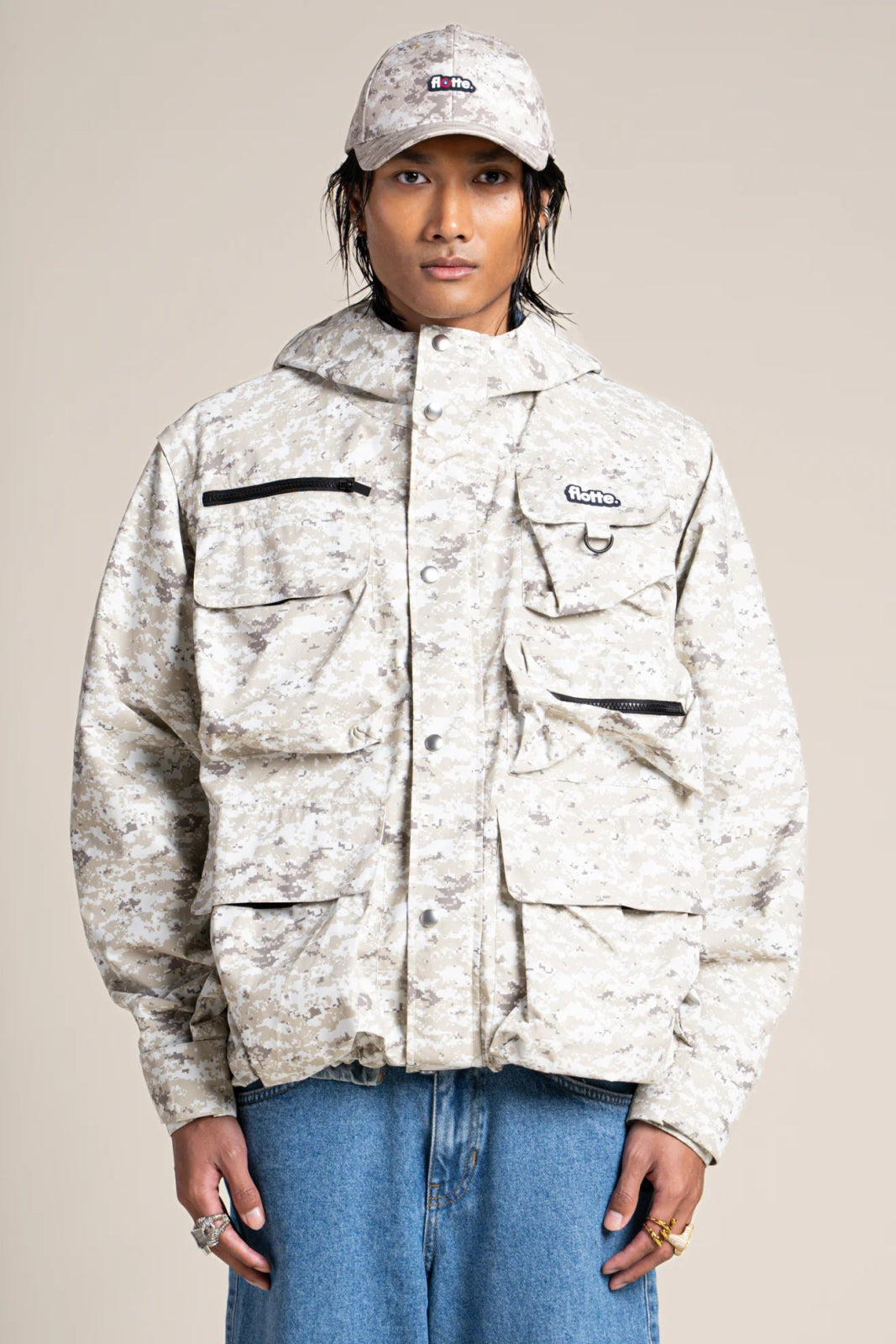 Saint Cyr - multi-pocket jacket - Flotte pixel-camo color print #couleur_pixel-camo