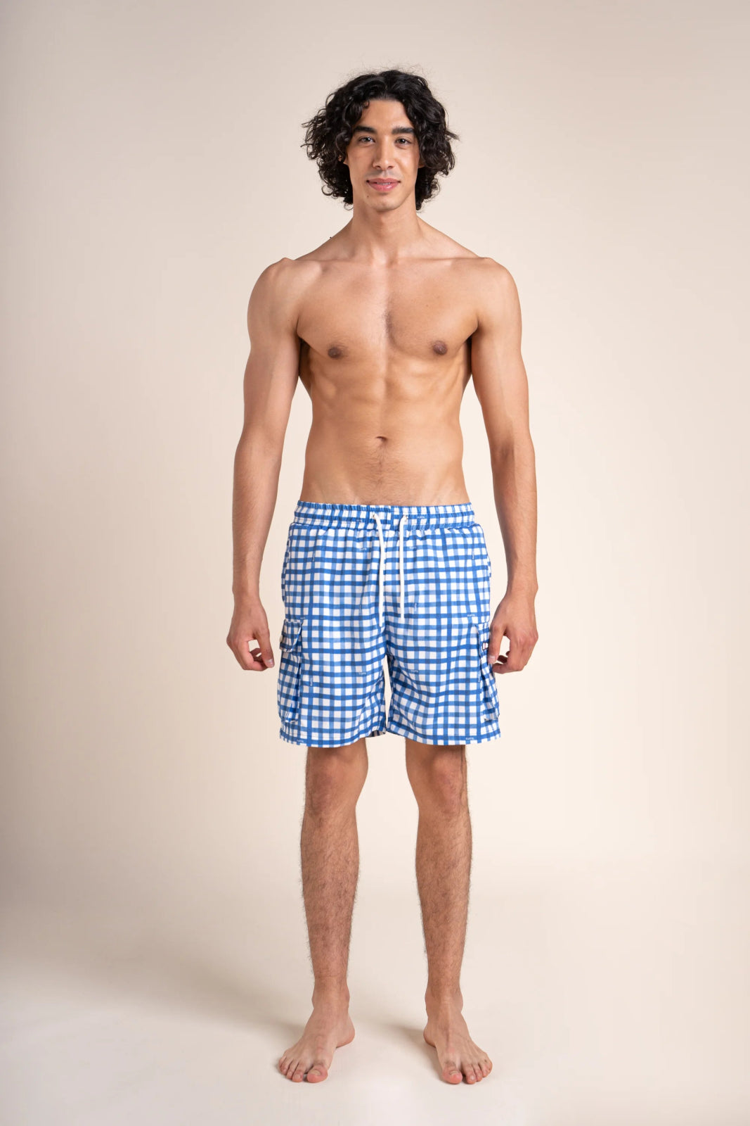 Saint Louis - Swimsuit shorts - Flotte #couleur_vichy-bleu