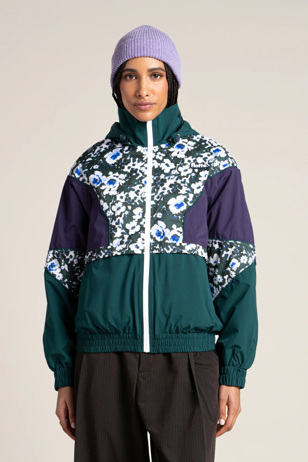 SAINT MARTIN waterproof jacket #couleur_geranium-sapin