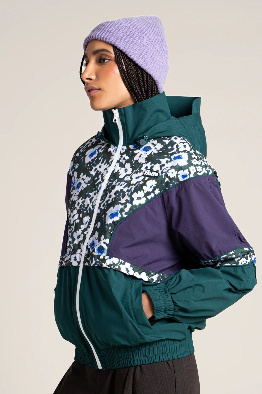 SAINT MARTIN waterproof jacket #couleur_geranium-sapin