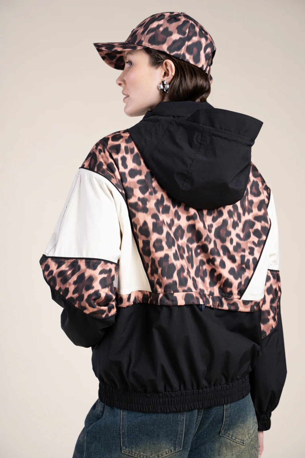 SAINT MARTIN waterproof jacket #couleur_new-leopard-Black